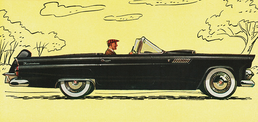 1956 Ford Thunderbird Postcard 4